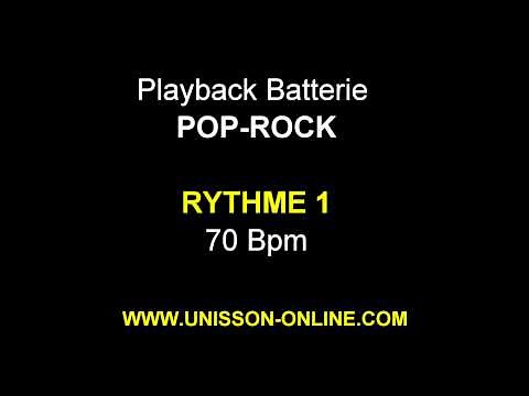Drum Backing Track I Pop-Rock I Rythme 1 - 70 Bpm I Playback batterie