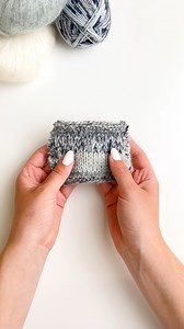 If you are looking for a warm and hard wearing, colourful yarn combination, try working DROPS Fabel with DROPS Kid-Silk. Shown in this swatch: DROPS Fabel 913, winter worked together with DROPS Kid-Silk 01, off white and 45, soft mint. Our knitted sample has a knitting tension of about 16 stitches = 10 cm using 5.5 mm needles, which is a perfect fit for patterns in knitting tension group 17 - 16 stitches. Read more about this yarn combination and find free patterns that you can make with it on o