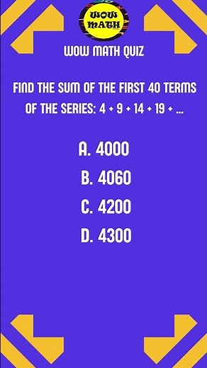 DAILY WOW MATH QUIZ!