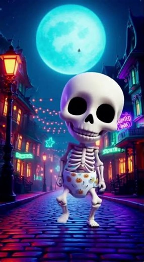 Dancing Skeleton Baby in Diaper