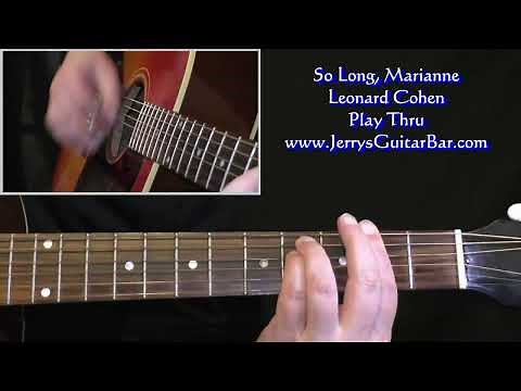 Leonard Cohen So Long Marianne | Guitar Play Thru