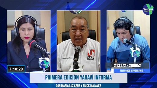 Hoy en #RadioYaraví Mario Vizcarra, candidato presidencial de "Perú Primero". | Radio Yaraví Arequipa