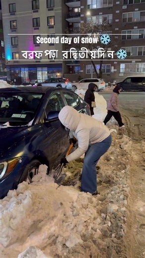 First day Vs Second day of snow 🇺🇸#bangladesh #lifeisbutadream #food #fypシ #america #easternfood