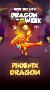 Dragon of the Week: 🐦‍🔥 Phoenix. How to breed: use Lumino and Meteor Dragons as parents. Good luck, Trainers! 🍀 | Dragon Mania Legends