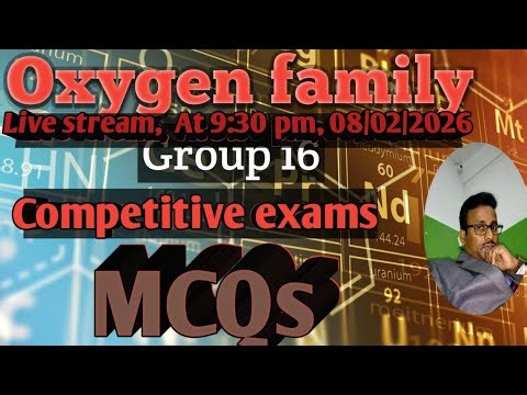 Oxygen family,Group16,P-block elements, Competitive exams MCQs | group 16 elements MCQs
