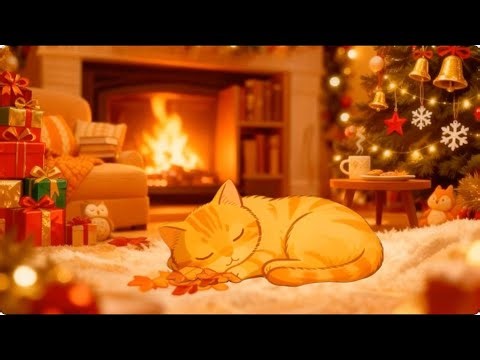 Christmas Cat Sleep Music – Soft Piano for Cozy Holiday Relaxation | Gentle Instrumental