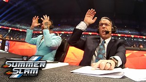 Take a seat at the announce desk and watch as Michael Cole and Corey Graves call the biggest, wildest and most unpredictable moments of SummerSlam! | WWE