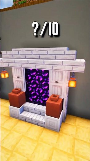 Minecraft Pale/White Nether Portal Build Tutorial 🤍✨ | Clean & Unique Portal Design!