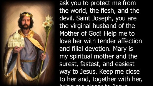 Here is one version of the Prayer of Total Consecration to St. Joseph. More prayers of consecration, including ones by St. Peter Julian Eymard, St. Alphonsus Liguori, and St. Bernardine of Siena, are in Fr. Donald Calloway’s “Consecration to St. Joseph.” - http://bit.ly/ERC4316 | EWTN