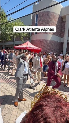 Alphas in the AUC at Clark Atlanta University back on campus strolling through #hbcu #alphaphialpha