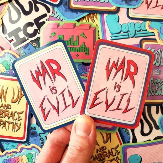 War is Evil Die-cut Vinyl Sticker, Anti War Decal - Etsy