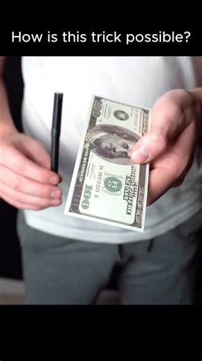 Insane pen through money magic trick | Oscar Owen