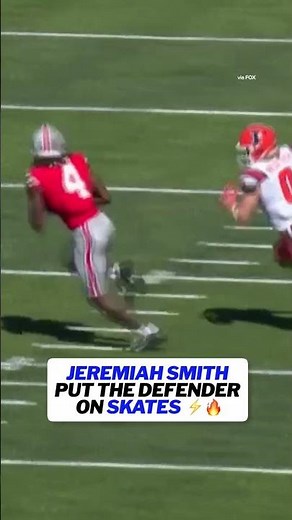 #OhioState's Jeremiah Smith had the #Illinois defender on skates on this touchdown!