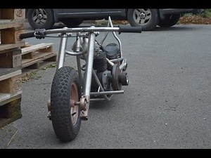homemade mini bike chopper bobber part 5 sissy bar building