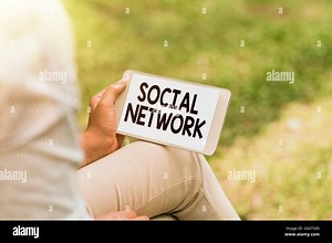 Conceptual display Social Network. Word for Interactions Sharing Information Interpersonal relationship Voice And Video Calling Capabilities Stock Photo - Alamy