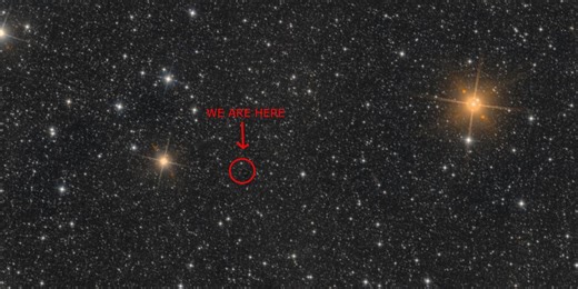 The size of our galaxy compared to the rest of space might make you feel a bit ill