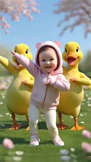 Baby with Cute Yellow Ducks 🐣💙Adorable Viral Moment# Babystyle #Cutebaby #Yellowducks #shorts