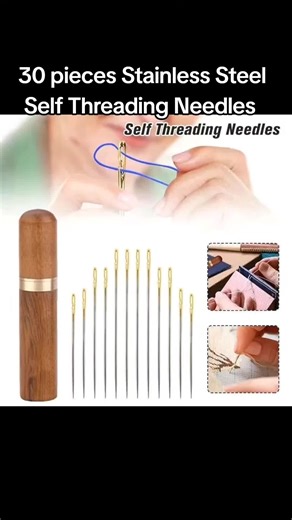 High-Quality Stainless Steel Self Threading Needles - Perfect for Household Sewing
