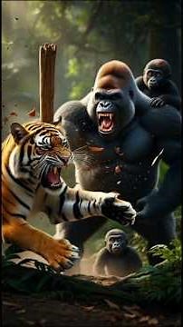 Gorilla vs Tiger: Jungle Hero Saves Baby.