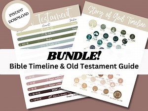 Bible Old Testament Timeline | Bible History Timeline Printable | Christian Bible Study Help | Old-new Testament - Etsy