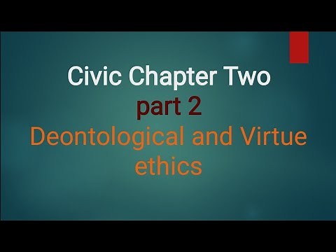 Civic Chapter two | Deontological Ethics | Ethio Freshman courses