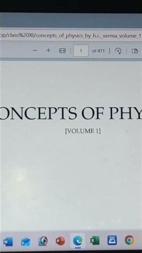 Class 11 Physics. Concept of Physics Volume 1 by HC Verma. Free book for Students.