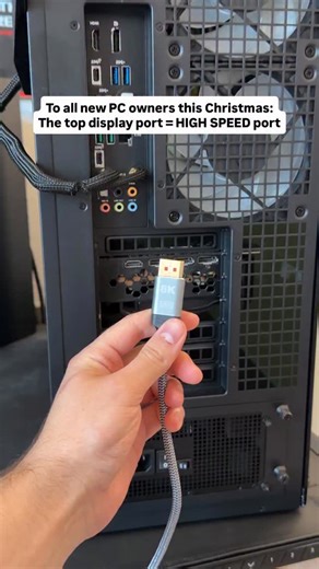 This is where to connect your display port when you get your new PC #pcgaming #pcgamer #gaming #pcsetup #pcbuild | SignalRGB