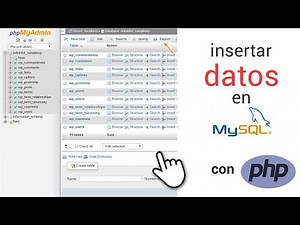 INSERT MySQL Insertar datos en MySQL con PHP en 5 minutos