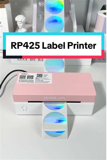 Use this beautiful and lightweight printer to label your handmade products for your family with thank-you tags🌸💝🦄#labelprinter #printersoftiktok #giftideaforher #valentinesdaygift #fyp