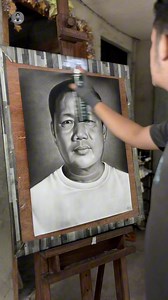 Final touch: sealing the artwork with fixative ✨ | Eduard ARTStudio