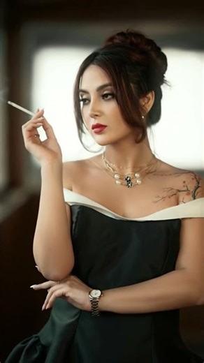 "Woman performs a graceful, twisting dance move!".