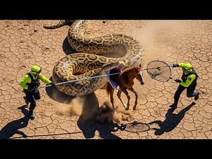Courageous Team Rescues Terrified Foal from Giant Python’s Deadly Coils 🐍🆘