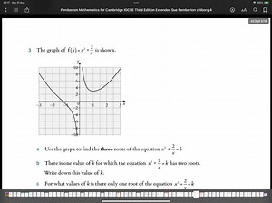 The graph of f(x) = x²   2/x is shown.a) Use the graph to fin... | Filo