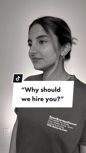 The perfect answer to “why should we hire you?” during a job interview 🤝 #jobinterview #jobsearch #interviewtips #whyshouldwehireyou #interviewanswer