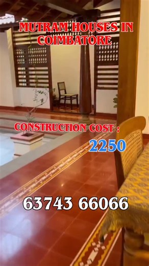 Isha Infrastructures Cbe on Instagram: "Designed in authentic South Indian traditional architecture. Constructed using Laterite Stone, Porotherm Blocks & Interlock for strength and natural cooling. Ensures long life, low heat absorption, and eco-friendly living. Spacious 2250 sq.ft layout with well-planned interiors. 7–8 months total construction time with full key handover. Land available for sale through us. We also build on your own land anywhere in Tamil Nadu. The model home shown is for des