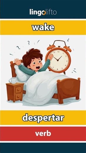 🇬🇧🇪🇸 wake - despertar : learn English : aprendamos inglés : vocabulary builder