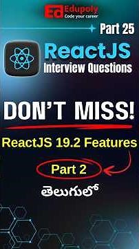 ReactJS 19.2 Just Changed Everything! || ReactJS 19.2 Features