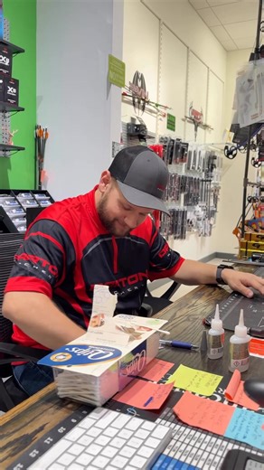 ‘Tis the season! We are staying busy wrapping, cutting, and fletching arrows! Whether you want some custom arrows, or you’ve lost yours out in the woods we are here to help. #archery #compoundbow #bowhunting #archeryrange #huntingseason #bowtech #ArcheryInnovation | Straight Shooter Archery