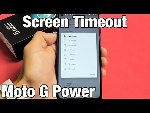 Moto G Power: How to Change Screen Timeout Time Before Phone Locks/Sleeps