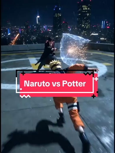 🔥🤜Naruto vs Harry Potter 🤛😺 #naruto #harrypotter #win #fightnight #ai