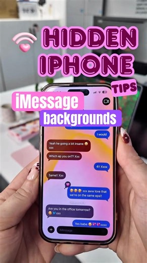 How to use iMessage Backgrounds 🔥💬 30 Days of Hidden iPhone Tips! #iphonetips #ios26 #apple