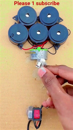 Powering_5_Buzzer_With_Mini_BLDC_Drone_Motor #tech #diy #viral 66