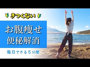【きつくない】毎日５分／ぽっこりお腹も便秘も解消！お腹痩せしたい人の簡単な体操 #290