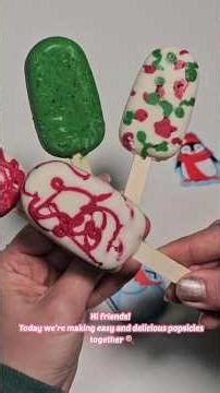 Beautiful and easy Popsicles with a Surprise Cake Filling💚