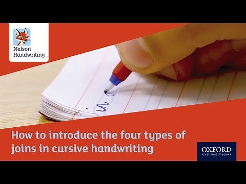 How to introduce the four types of joins in cursive handwriting