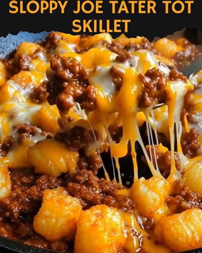 Sloppy Joe Tater Tot Skillet Recipe ⬇️ first CO.M.N.T ⬇️⬇️ | Easy Dinner Recipes By Juliet