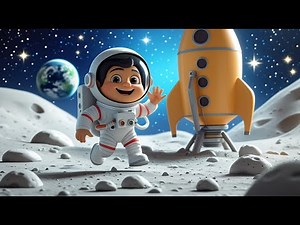 Kid Goes to Space in a Rocket 🚀 | Fun Cartoon Space Adventure for Kids | Learning & Fun ❤️