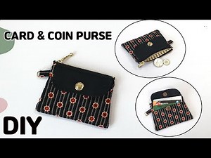 DIY cute card & coin purse / mini wallet / sewing gift idea / sewing tutorial [Tendersmile Handmade]