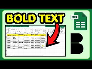 How To Bold Text In Excel ( Step By Step )