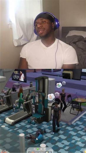 He DIED in the GYM...🤦🏾‍♂️ #sims4 #sims4letsplay #thesims4 #shorts